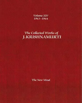 The Collected Works of J.Krishnamurti  - Volume XIV 1963-1964 cover
