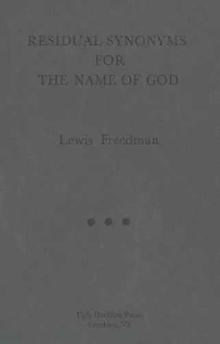 Residual Synonyms for the Name of God cover