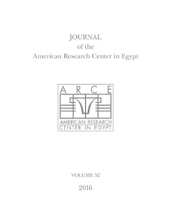 Journal of the American Research Center in Egypt, Volume 52 (2016) cover