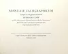 Manuale Calligraphicum cover