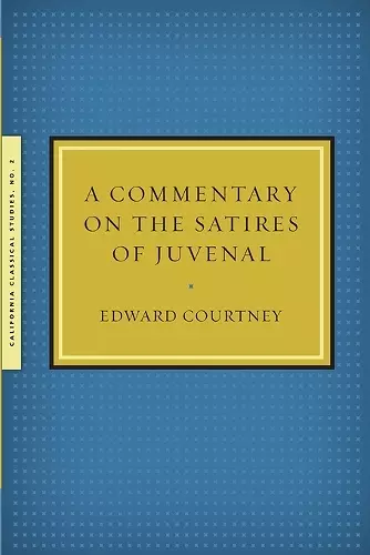 A Commentary on the Satires of Juvenal cover