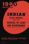 Indian Military Motorcycle Model 340 Manual of Care and Maintenance cover