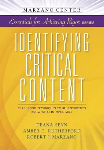 Identifying Critical Content cover