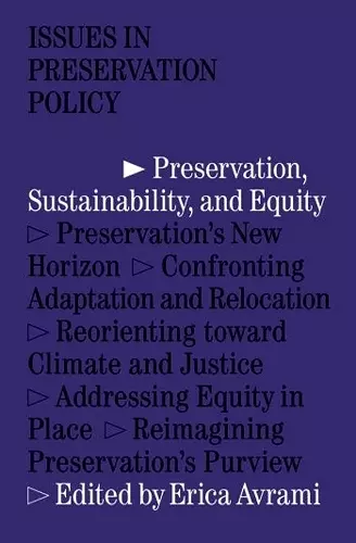 Preservation, Sustainability, and Equity cover