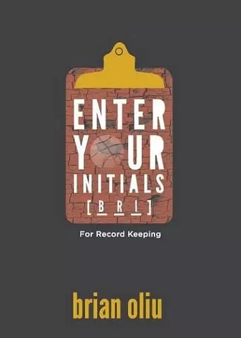 Enter Your Initials for Record Keeping cover