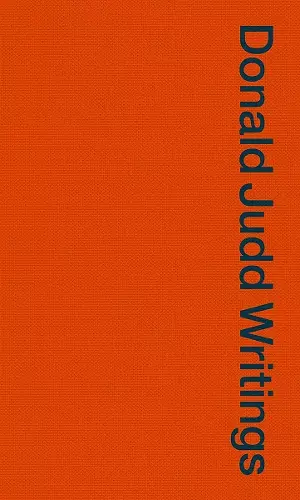 Donald Judd Writings cover