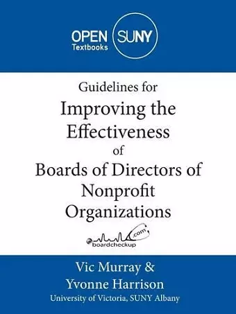 Guidelines for Improving the Effectiveness of Boards of Directors of Nonprofit Organizations cover