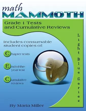 Math Mammoth Grade 1 Tests and Cumulative Reviews cover