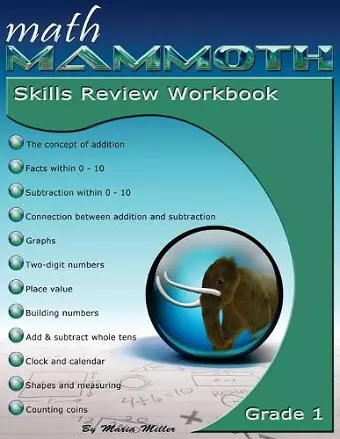 Math Mammoth Grade 1 Skills Review Workbook cover