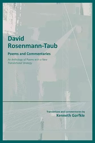 David Rosemann-Taub: Poems and Commentaries cover