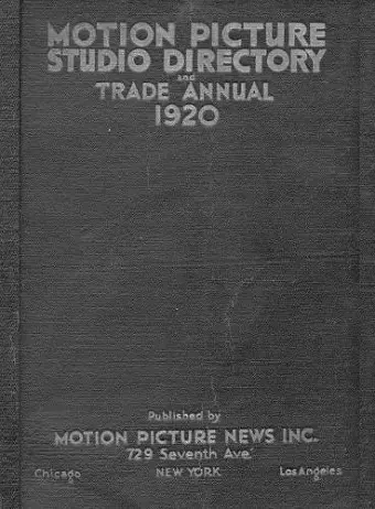 1920 Motion Picture Studio Directory cover