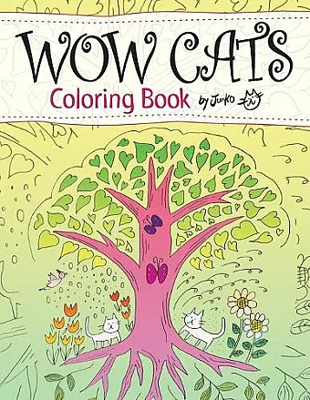 WOW CATS Coloring Book by Junko (Japanese-English edition) cover