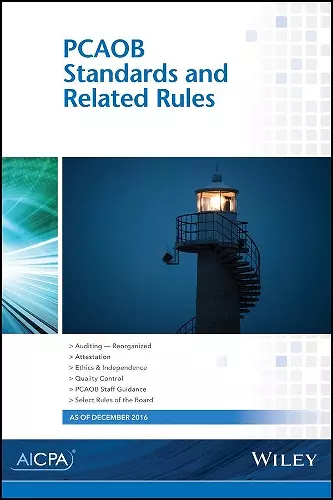 PCAOB Standards and Related Rules cover