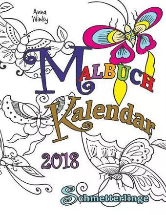 Malbuch Kalendar 2018 Schmetterlinge cover