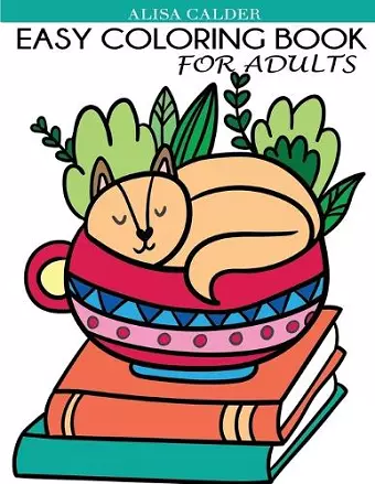 Easy Coloring Book for Adults cover