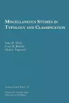 Miscellaneous Studies in Typology and Classification Volume 19 cover