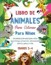 Libro de animales para colorear para niños cover