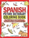 Spanish Picture Dictionary Coloring Book cover