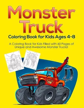 Monster Truck Coloring Book for Kids Ages 4-8 cover