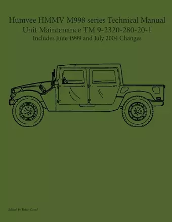 Humvee HMMV M998 series Technical Manual Unit Maintenance TM 9-2320-280-20-1 cover