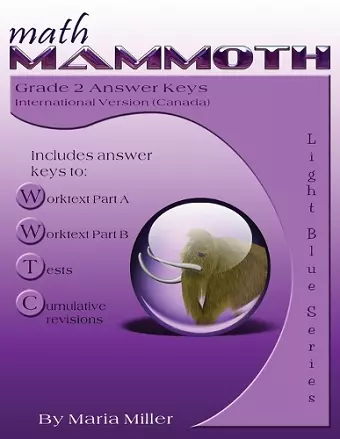 Math Mammoth Grade 2 Answer Keys, International Version (Canada) cover