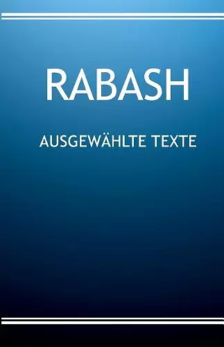 RABASH - Ausgewählte Texte cover