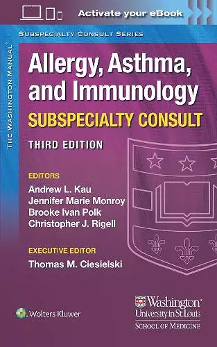 The Washington Manual Allergy, Asthma, and Immunology Subspecialty Consult cover