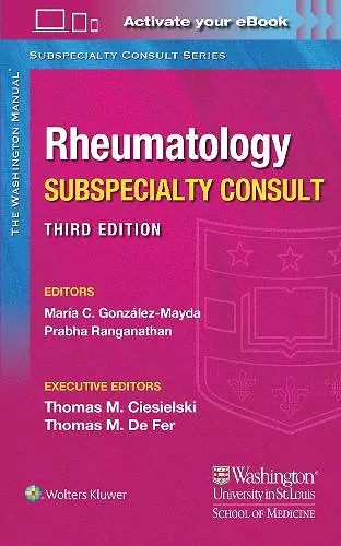 Washington Manual Rheumatology Subspecialty Consult cover