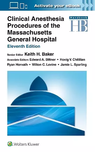 Clinical Anesthesia Procedures of the Massachusetts General Hospital cover