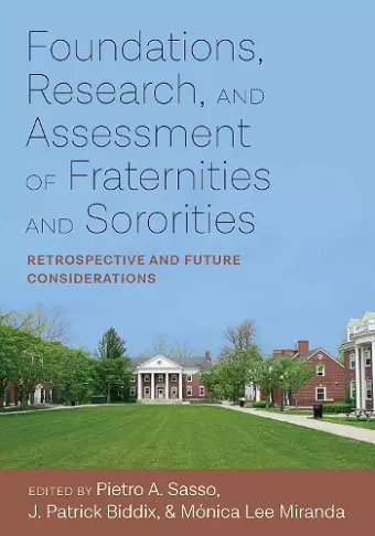 Foundations, Research, and Assessment of Fraternities and Sororities cover