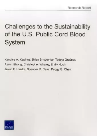 Challenges to the Sustainability of the U.S. Public Cord Blood System cover