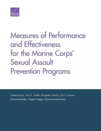 Measures of Performance and Effectiveness for the Marine Corps' Sexual Assault Prevention Programs cover