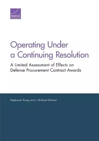 Operating Under a Continuing Resolution cover