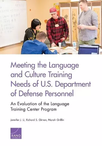 Meeting the Language and Culture Training Needs of U.S. Department of Defense Personnel cover