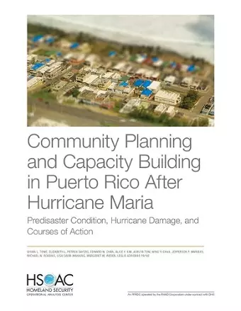 Community Planning and Capacity Building in Puerto Rico After Hurricane Maria cover