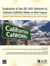 Evaluation of the Sb 1041 Reforms to California's Calworks Welfare-To-Work Program cover