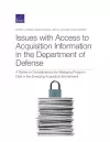 Issues with Access to Acquisition Information in the Department of Defense cover