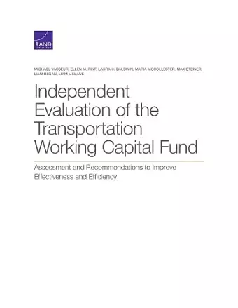 Independent Evaluation of the Transportation Working Capital Fund cover