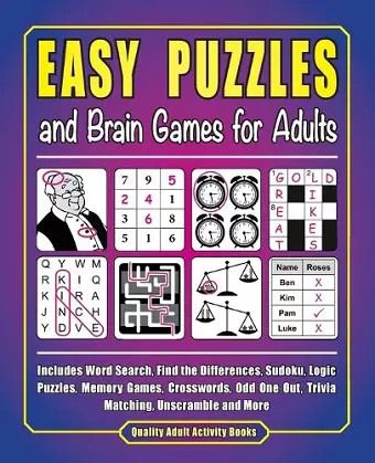 Easy Puzzles and Brain Games for Adults cover