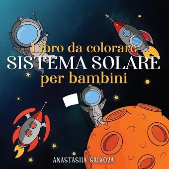 Libro da colorare sistema solare per bambini cover