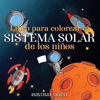 Libro para colorear el sistema solar de los niños cover