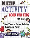 Puzzle Activity Book for kids Age 4-12 cover