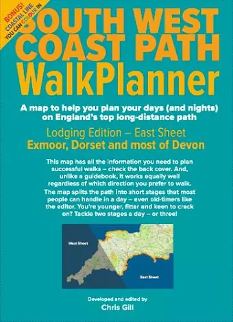 South West Coast Path WalkPlanner - Lodging Edition - East Sheet cover