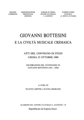 Giovanni Bottesini e la Civiltà Musicale Cremasca cover