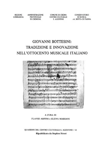 Giovanni Bottesini - Tradizione e Innovazione Nell'ottocento Musicale Italiano cover