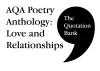 The Quotation Bank: AQA Poetry Anthology - Love and Relationships GCSE Revision and Study Guide for English Literature 9-1 cover