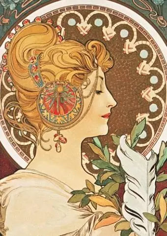 Carnet Blanc, Affiche Mucha, La Plume cover