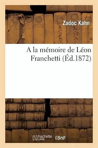 a la Mémoire de Léon Franchetti cover