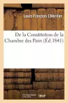 de la Constitution de la Chambre Des Pairs cover