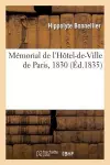 Mémorial de l'Hôtel-De-Ville de Paris, 1830 cover